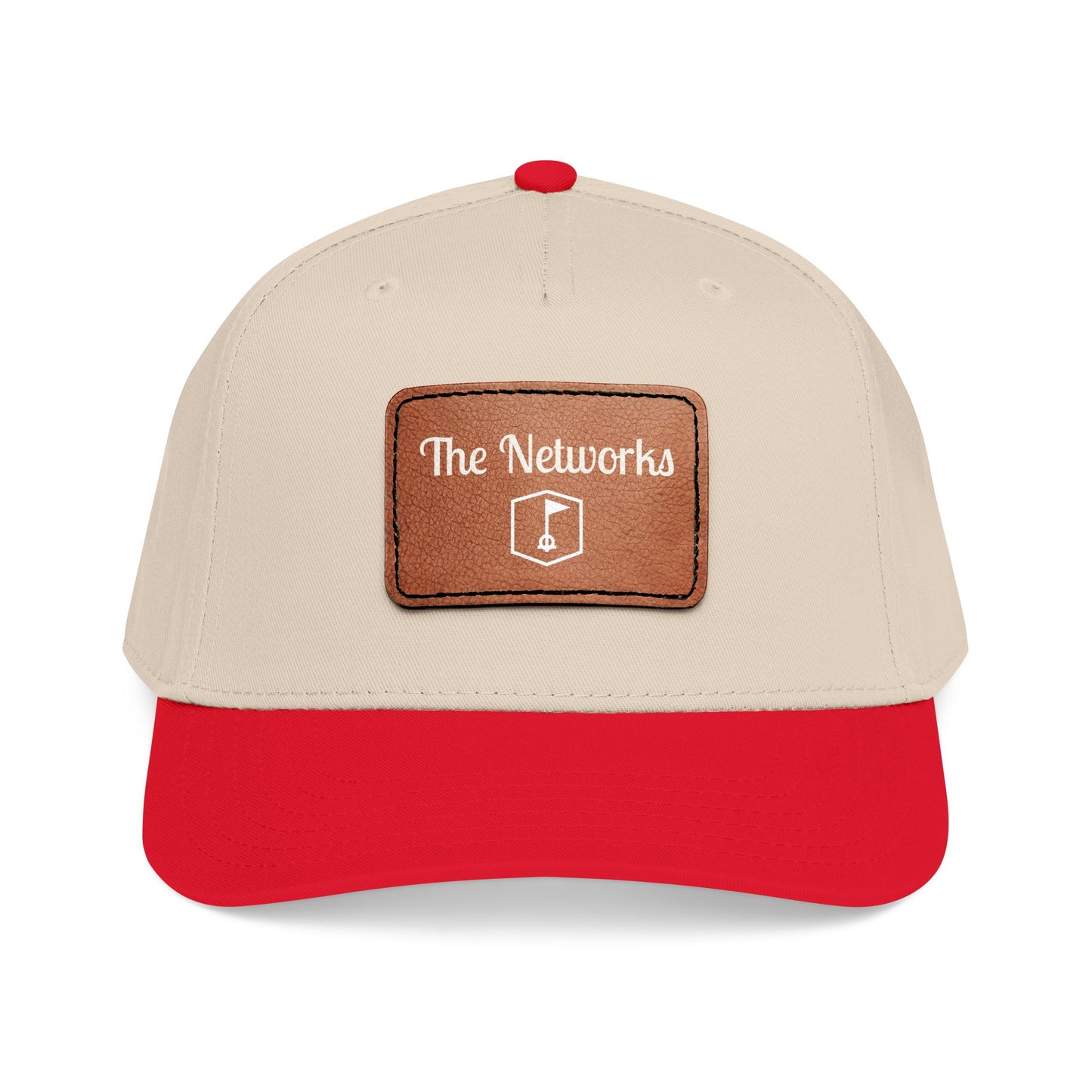 Copy of Mid Profile Baseball Cap with Leather Patch (Rectangle)