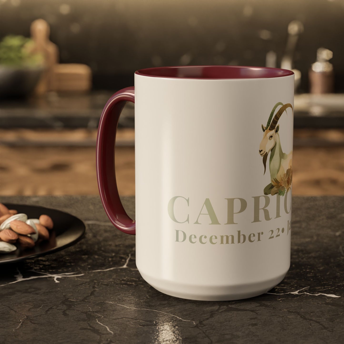 Capricorn Zodiac Mug - December 22- January 19 Astrology Coffee Cup - The Goat  Zodiac Sign Mug - 15 oz.