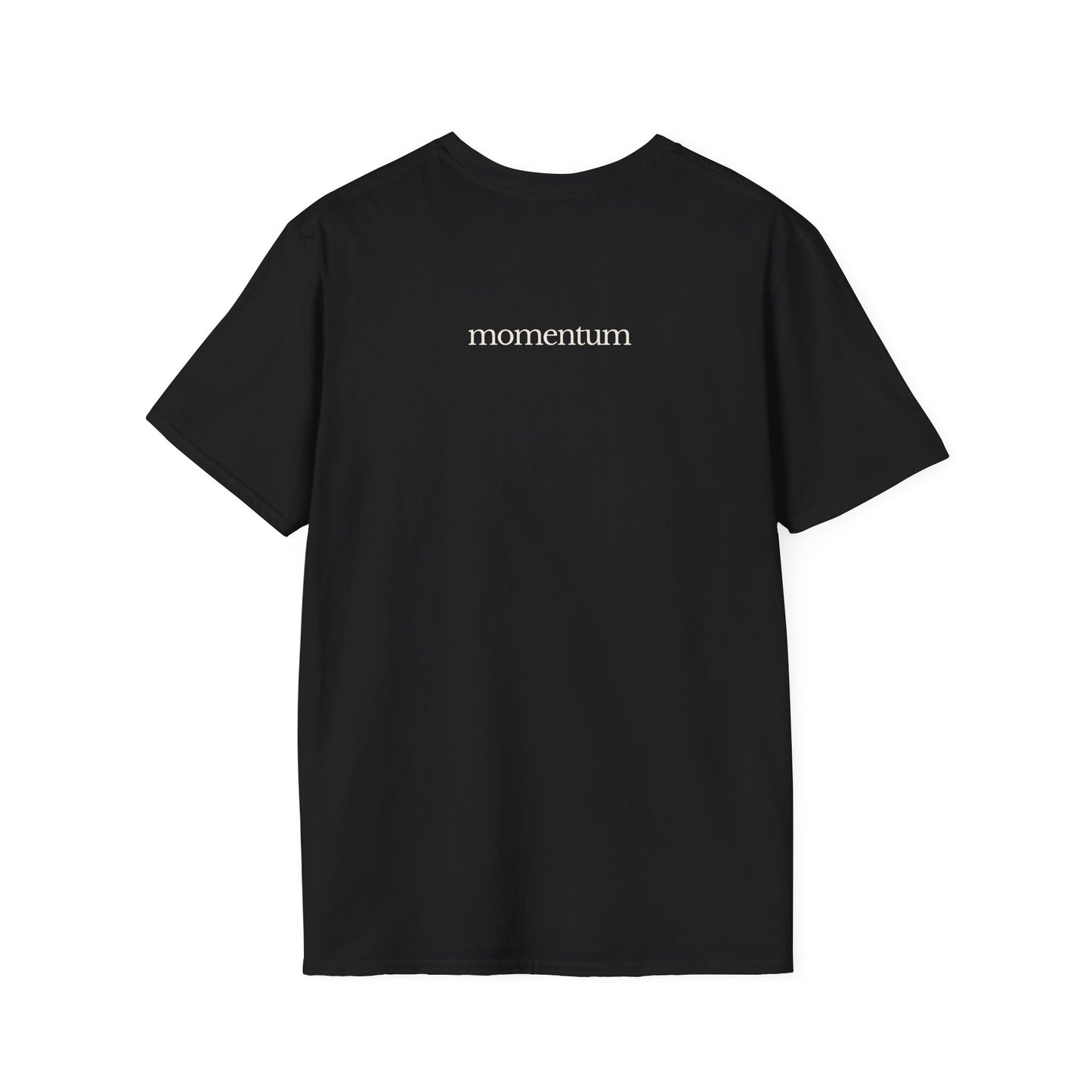 think < do > Unisex Softstyle T-Shirt | Minimalist Inspirational Tee with Momentum Back Detail