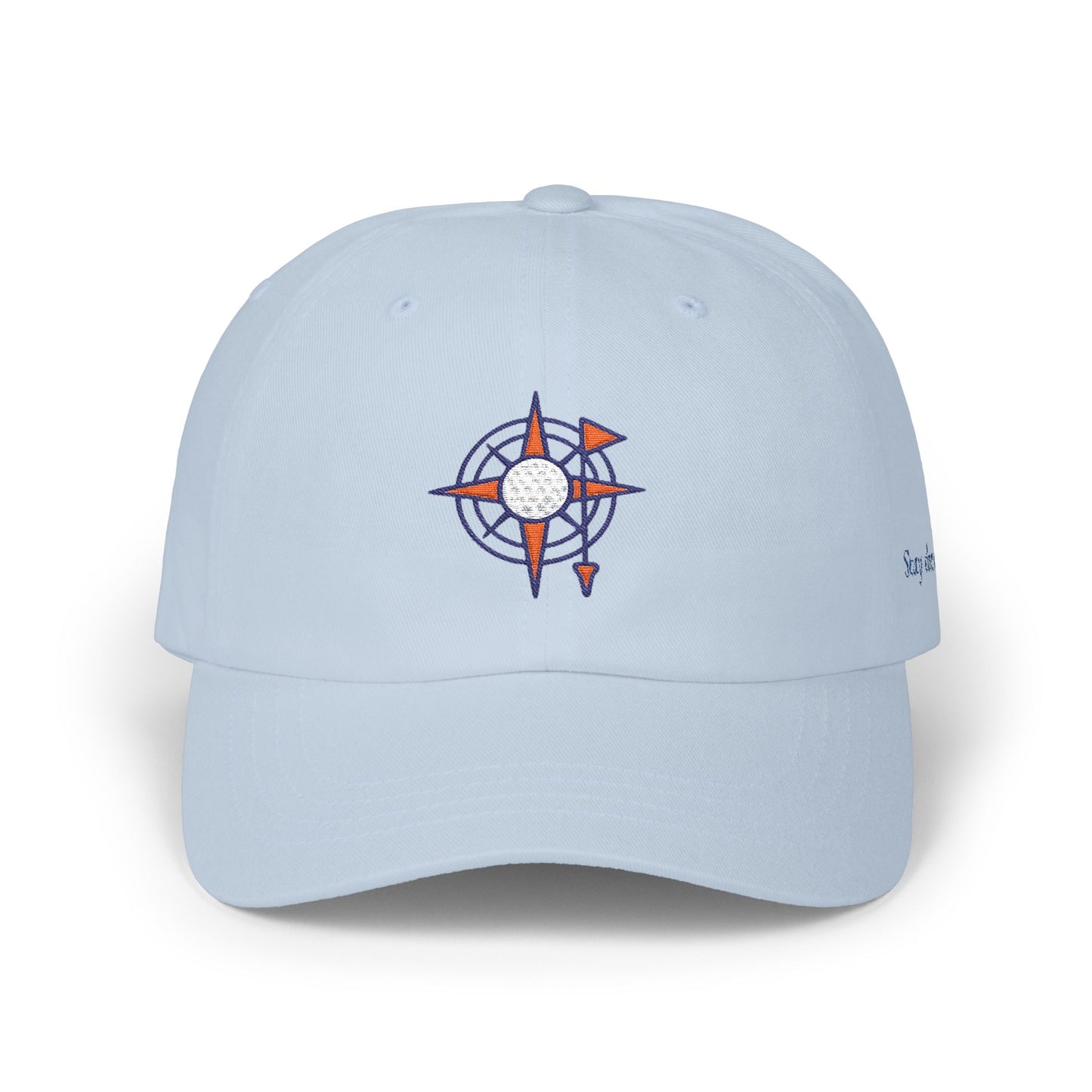 Stay the Course Embroidered Dad Hat | Compass Golf Flag Cap | Vintage Adventure Baseball Hat | Unisex Golf Lifestyle Cap