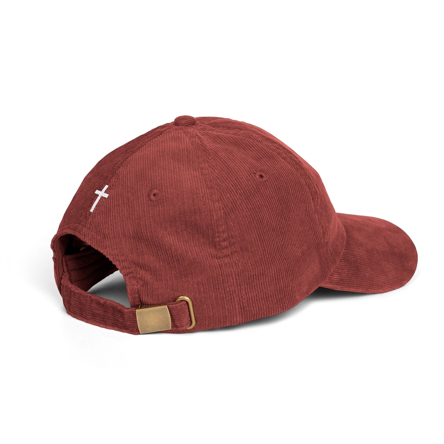 Look Up Embroidered Corduroy Cap-Faith Inspired Hat with Cross on back