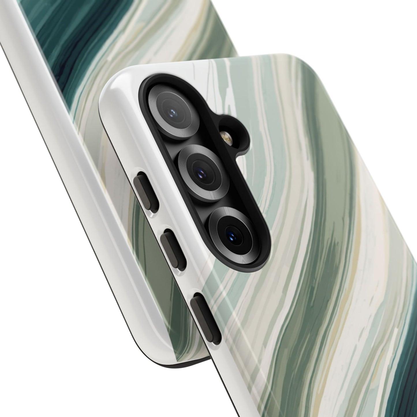 Sea Glass Drift Phone Case – Coastal Abstract Ocean Waves iPhone Case | Sage Green Minimalist Protective Cover