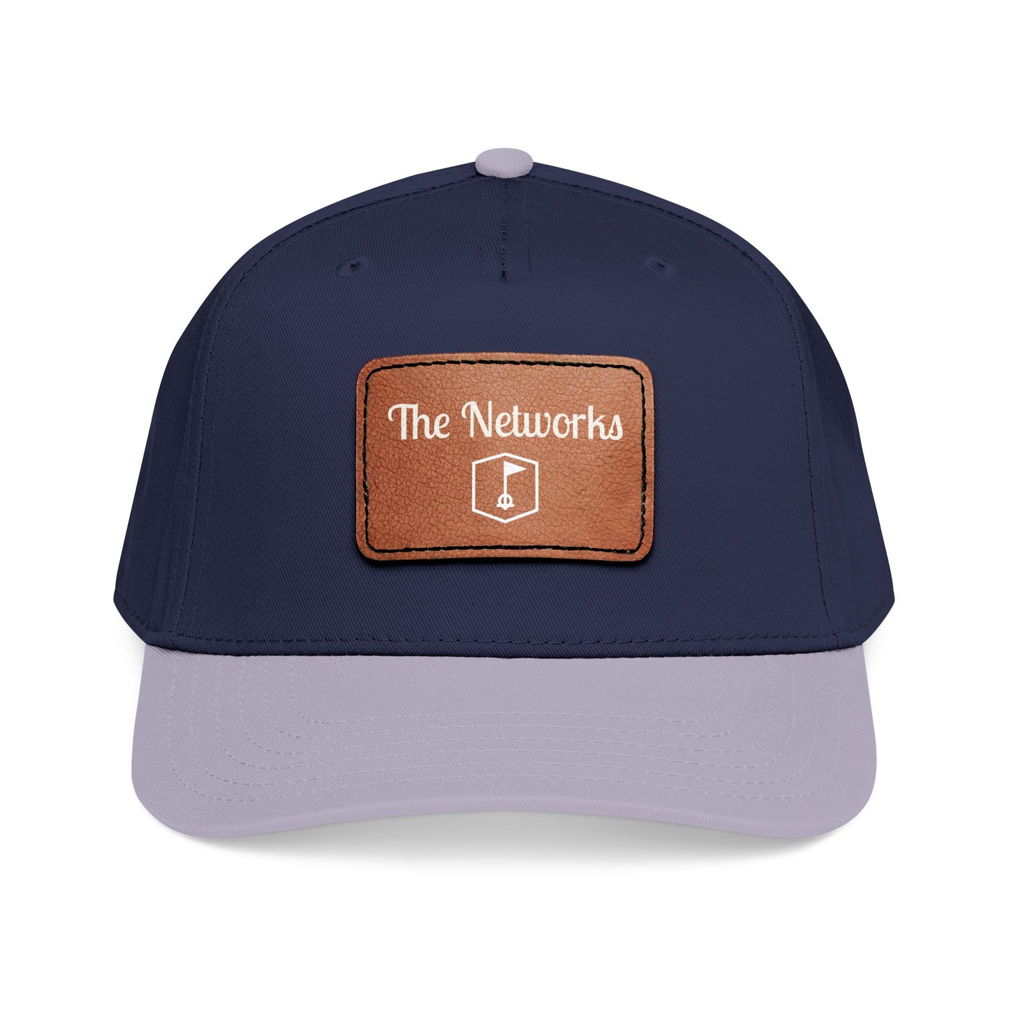 Copy of Mid Profile Baseball Cap with Leather Patch (Rectangle)