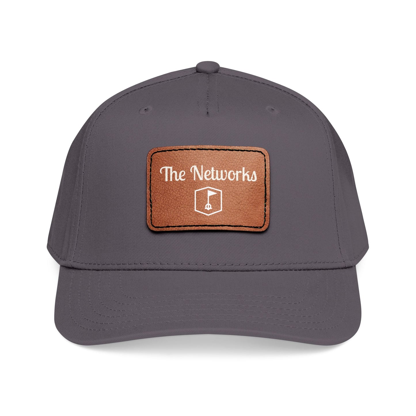 Copy of Mid Profile Baseball Cap with Leather Patch (Rectangle)