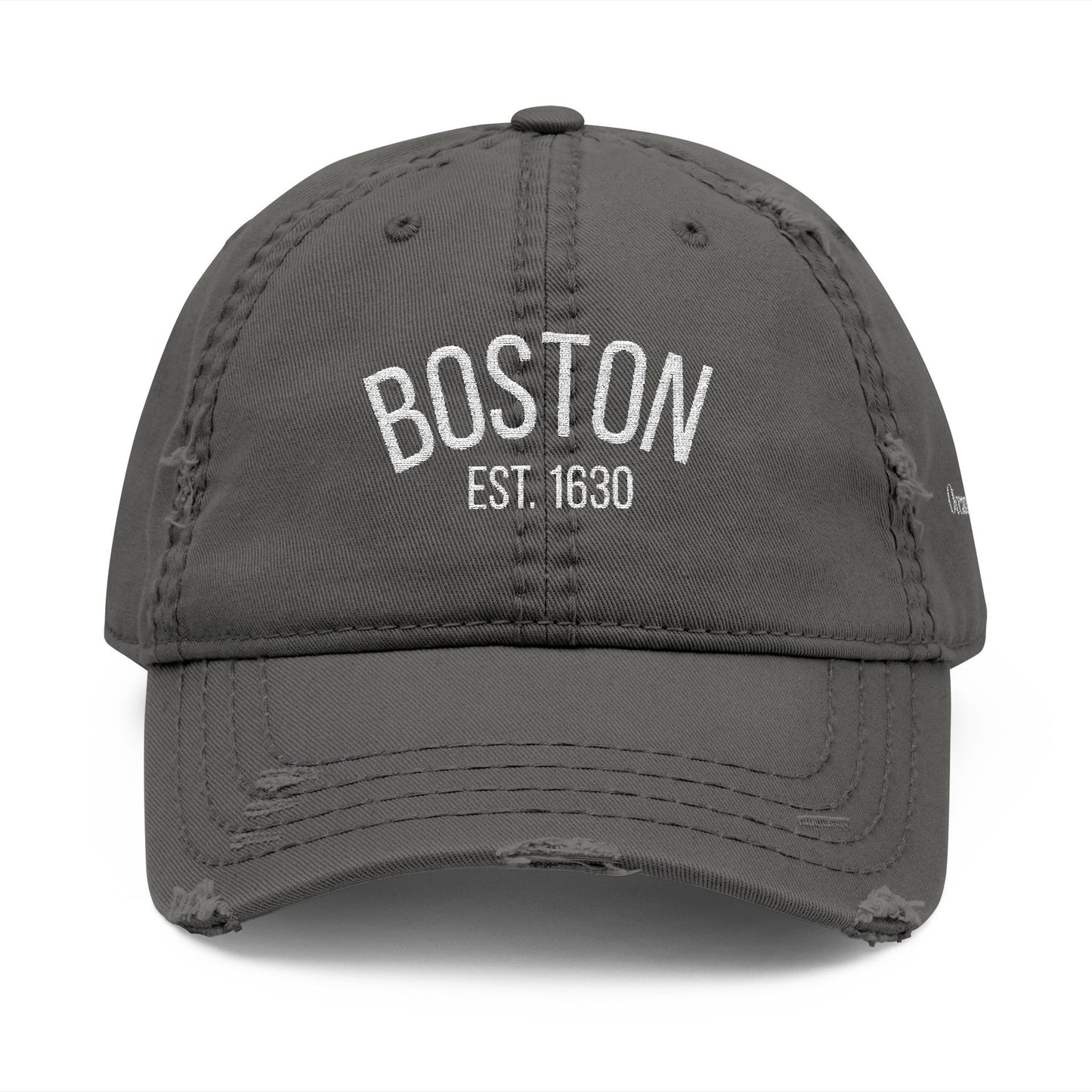 Personalized Boston EST. 1630 Vintage Distressed Dad Hat | Custom Side Name Embroidered Cap | Classic New England Baseball Hat | Gift for Him or Her
