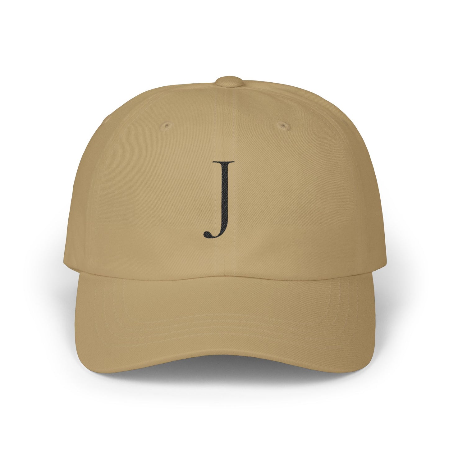 Wear My Story Embroidered Initial Hat - Letter J on the Classic Dad Cap