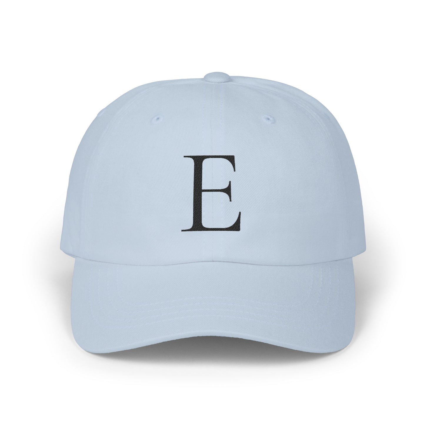 Wear My Story Embroidered Initial Hat - Letter E on the Classic Dad Cap