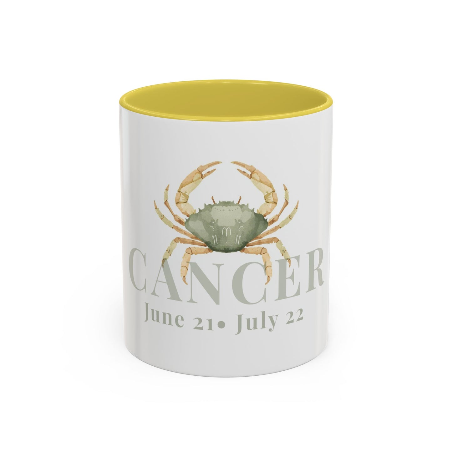 Cancer Zodiac Mug - June 21- July 22 Astrology Coffee Cup - Crab Zodiac Sign Mug - 15 oz.