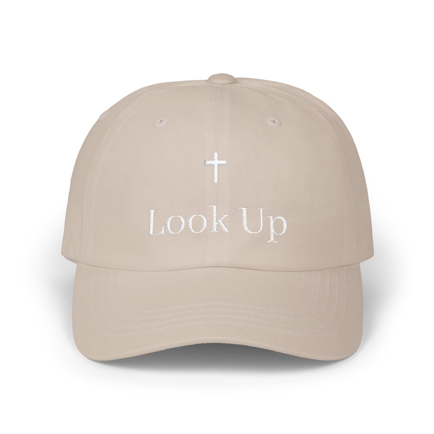 Look Up Cross embroidered Dad Hat-Inspirational Vintage Faith Cap