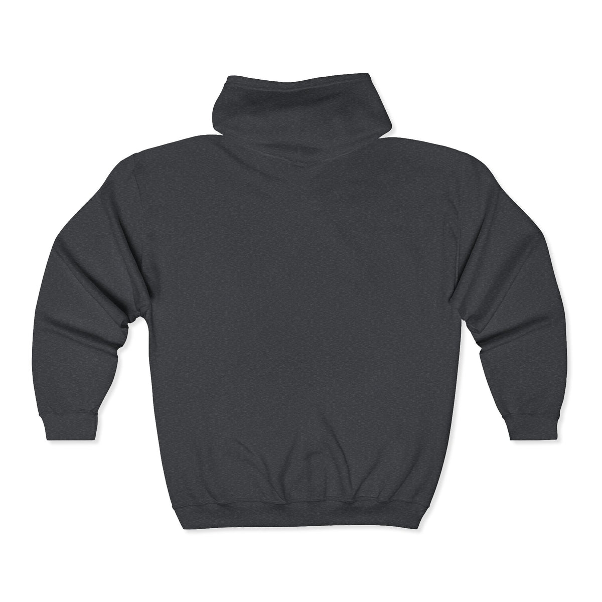 Minimal Wave Zip Hoodie — Subtle Coastal Graphic Full-Zip Sweatshirt