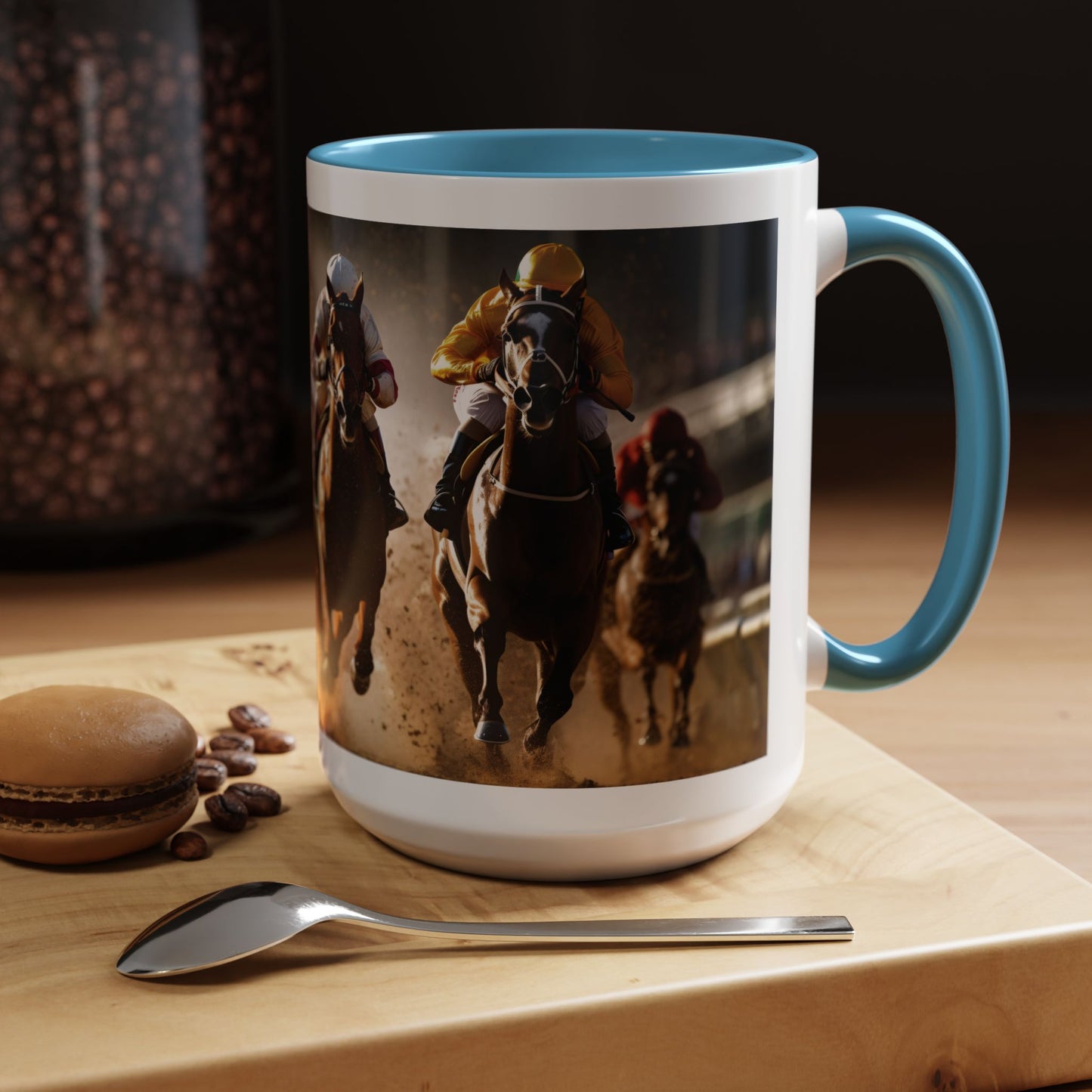 Horse-Inspired Saratoga Coffee Mug, Equestrian Town-Inspired Accent Coffee Mug, 15oz
