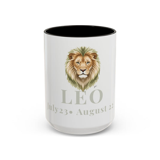 Leo Zodiac Mug - July 23 - August 22 Astrology Coffee Cup - Lion Zodiac Sign Mug - 15 oz.