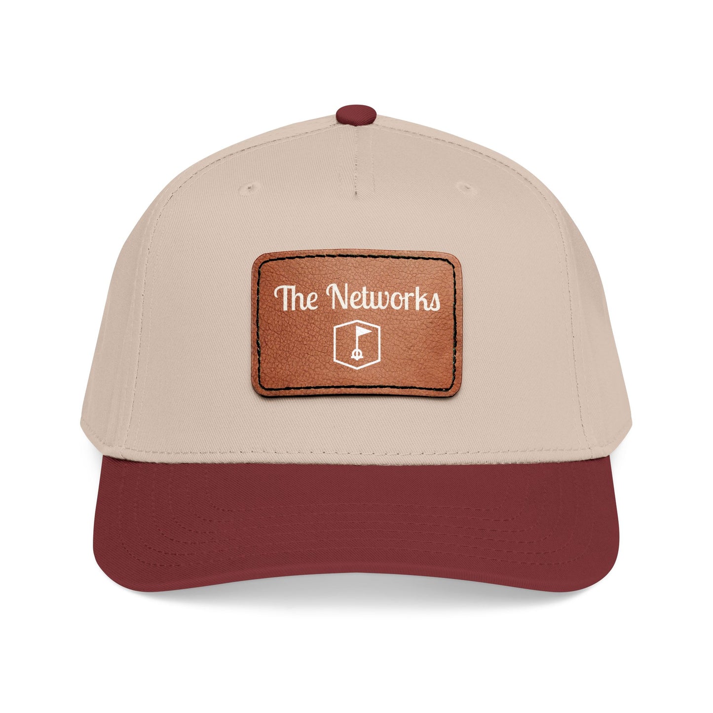 Copy of Mid Profile Baseball Cap with Leather Patch (Rectangle)