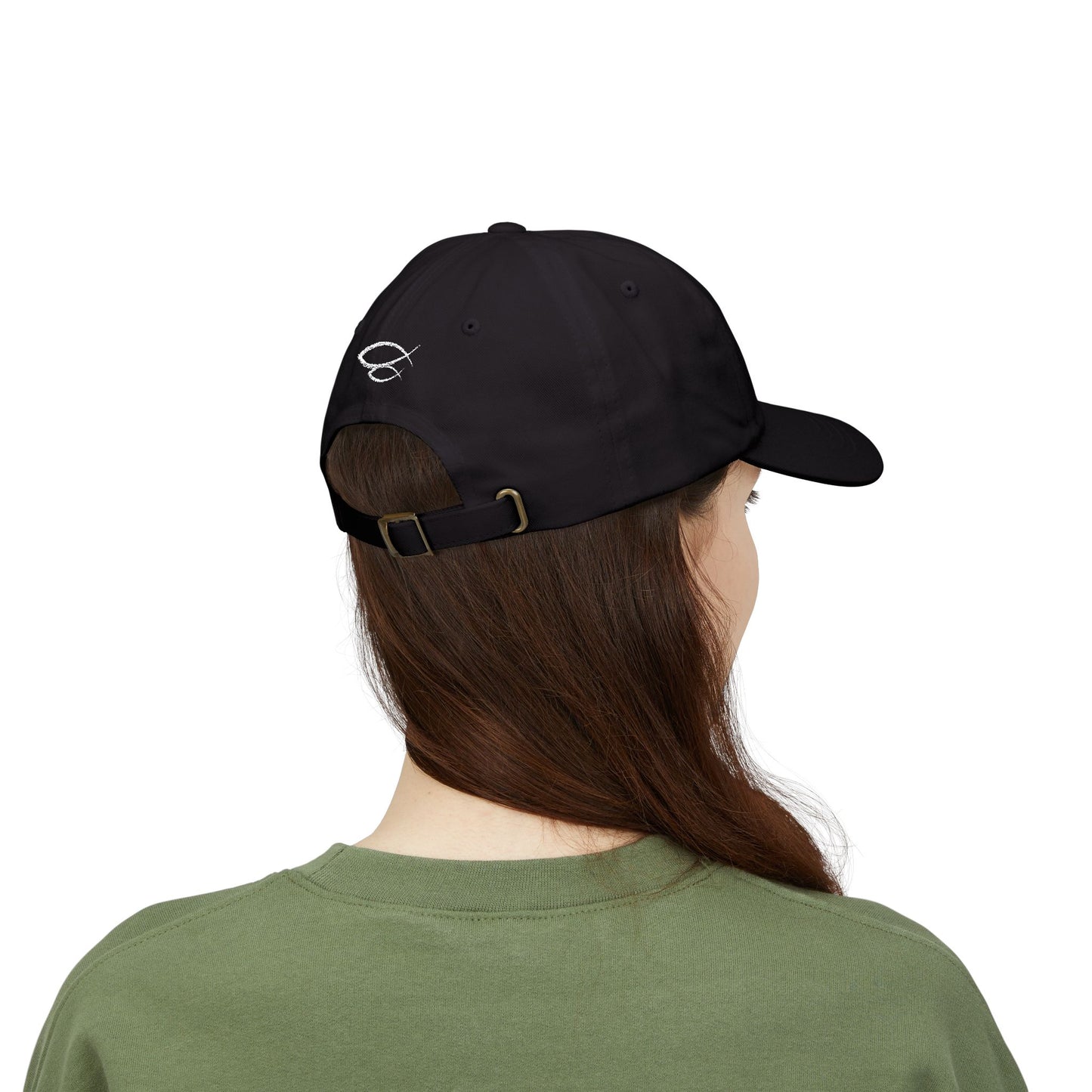Look Up embroidered Dad Hat-Inspirational Cap with Double fish symbol on back