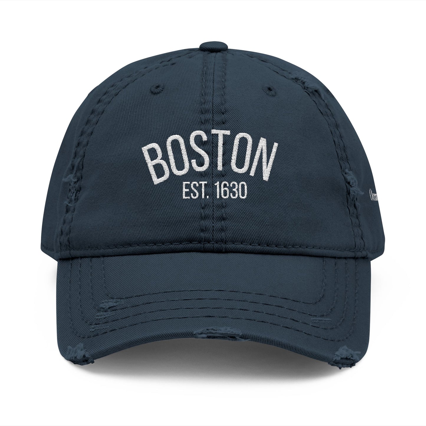 Personalized Boston EST. 1630 Vintage Distressed Dad Hat | Custom Side Name Embroidered Cap | Classic New England Baseball Hat | Gift for Him or Her