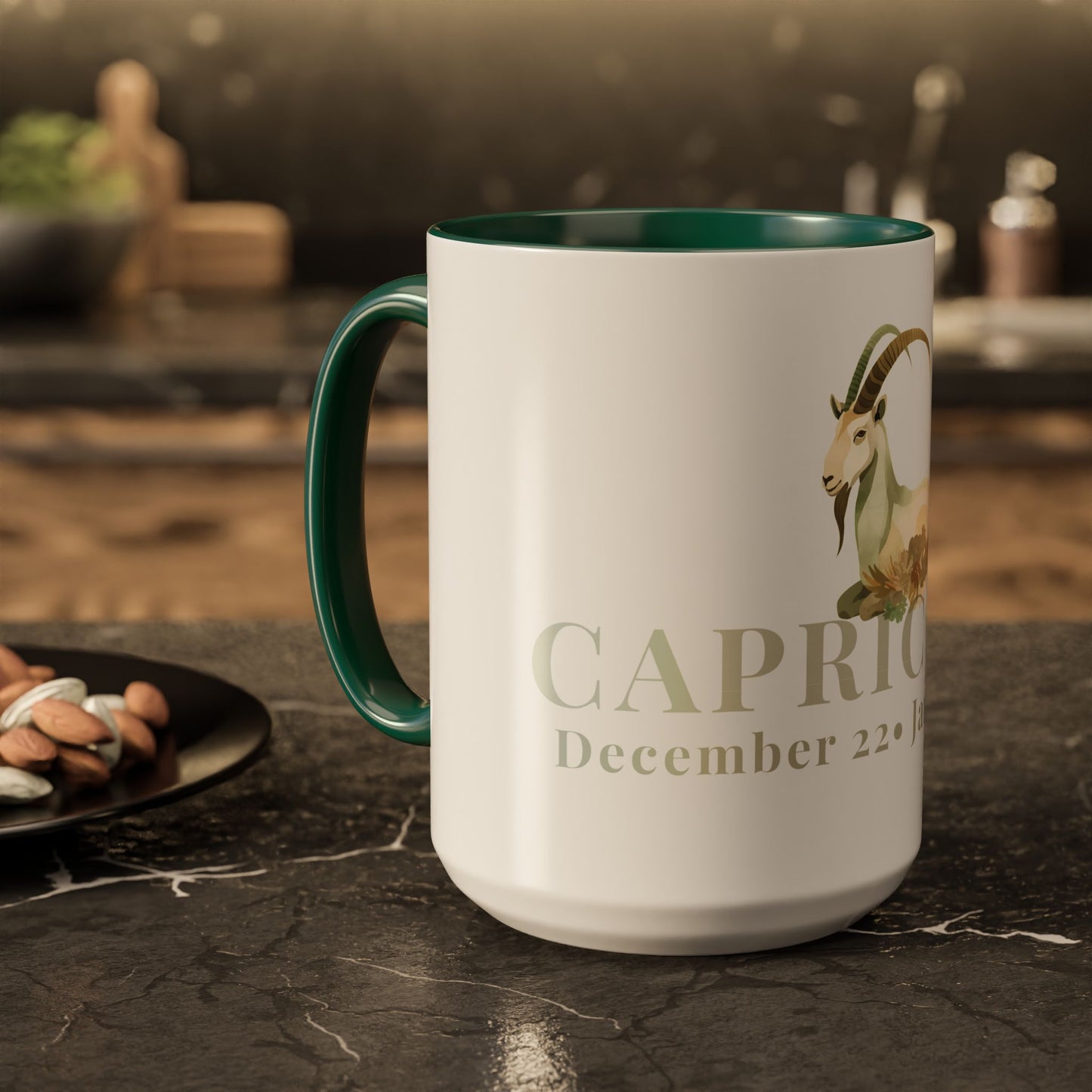 Capricorn Zodiac Mug - December 22- January 19 Astrology Coffee Cup - The Goat  Zodiac Sign Mug - 15 oz.