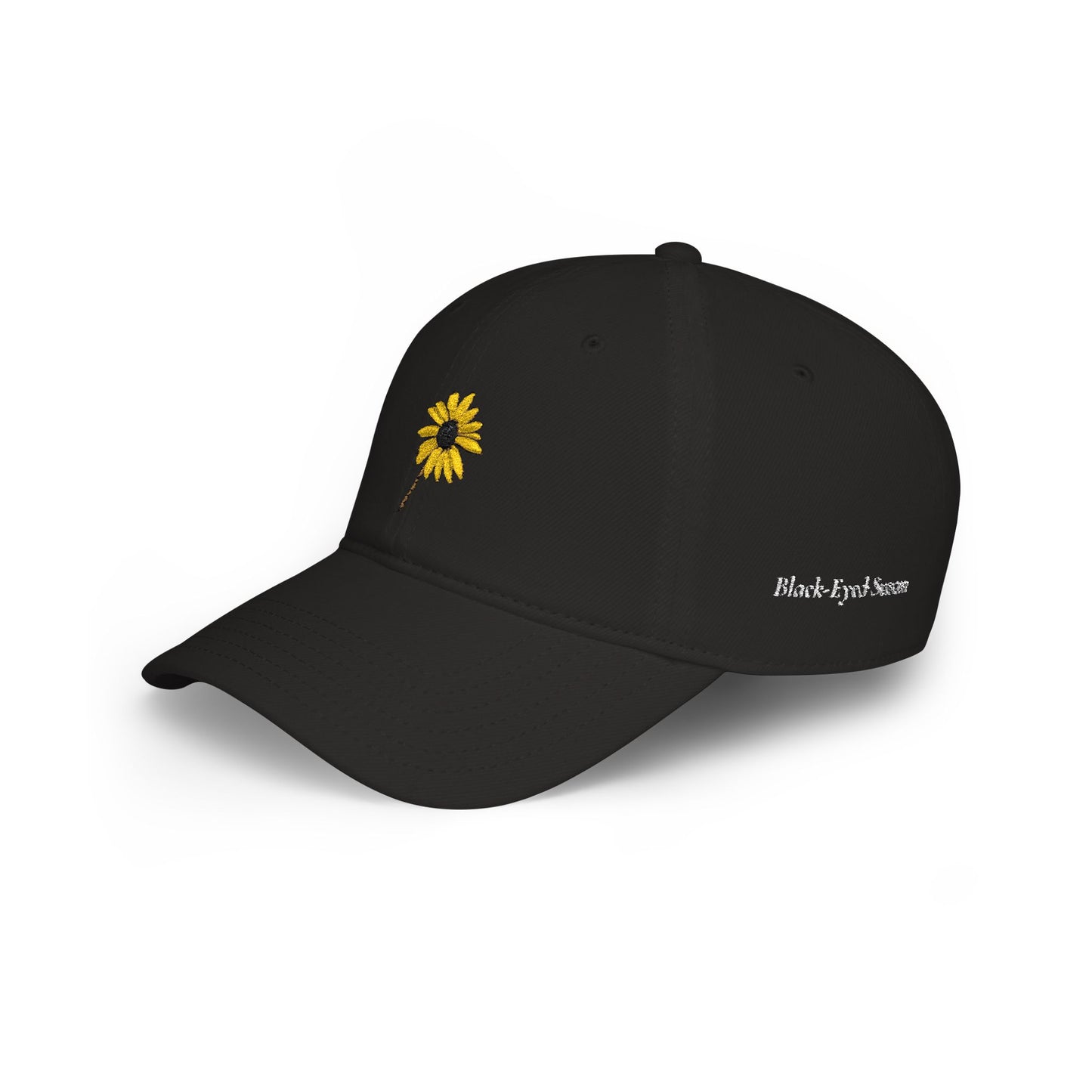Black-Eyed Susan Mom Cap — Low Profile Baseball Hat with Embroidered flower