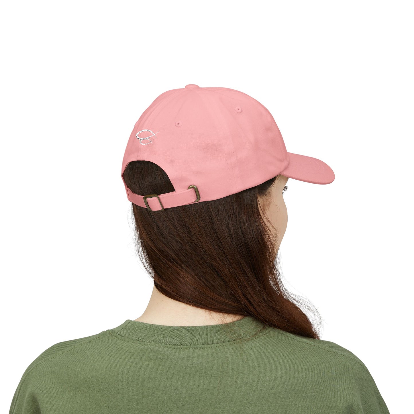 Look Up embroidered Dad Hat-Inspirational Cap with Double fish symbol on back