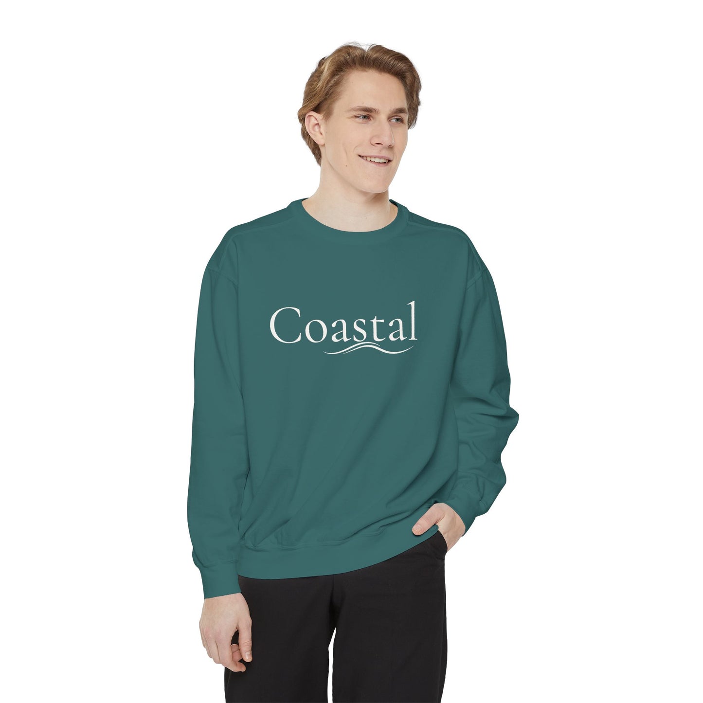 Beach Graphic Sweatshirt — Retro Wave Script Pullover
