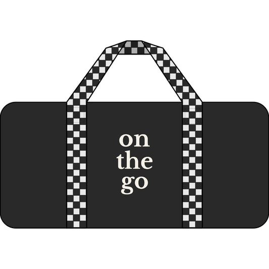 Duffel Bag — 'on the go' Travel Duffle with Solid, Checker, Leopard and Camo Strap Options