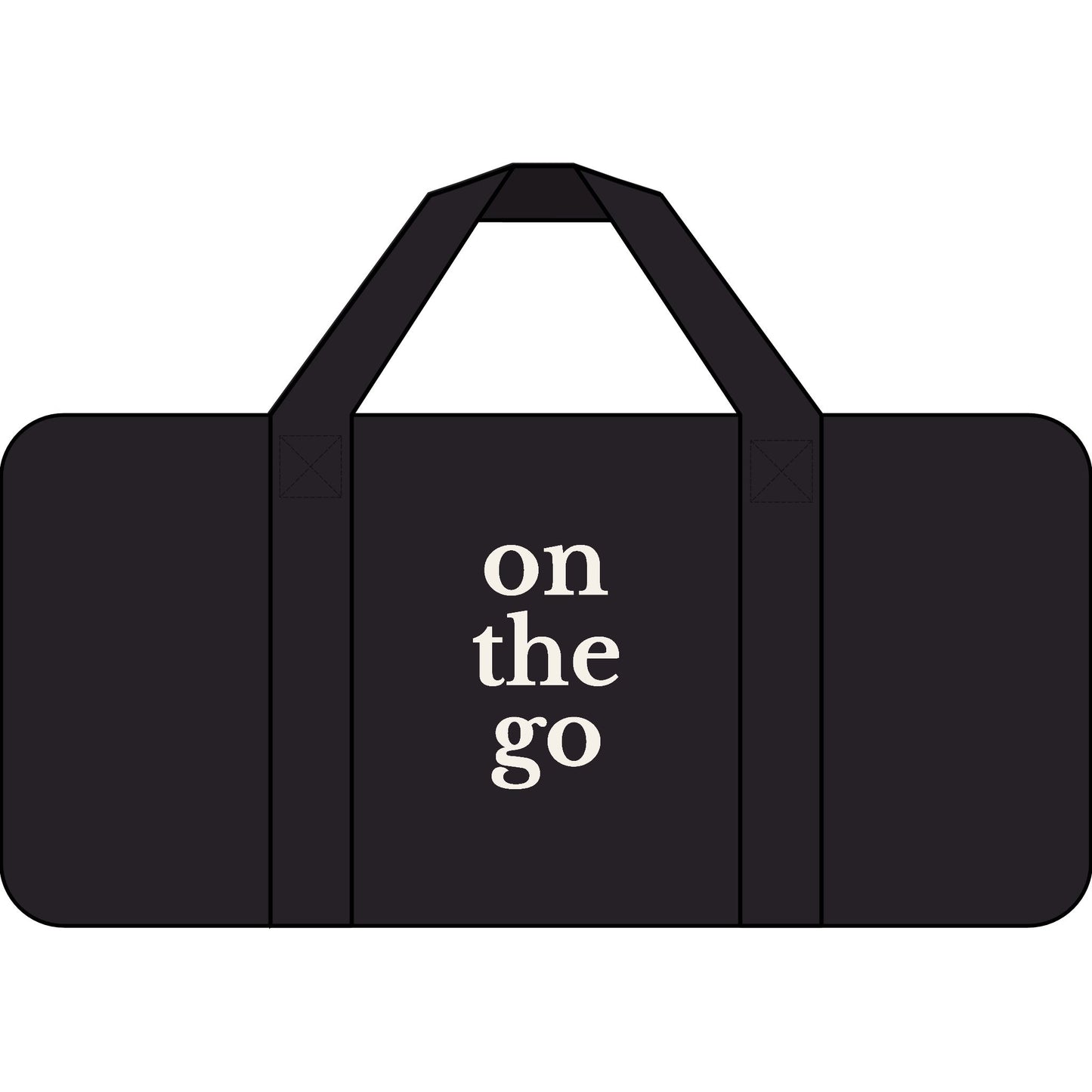 Duffel Bag — 'on the go' Travel Duffle with Solid, Checker, Leopard and Camo Strap Options