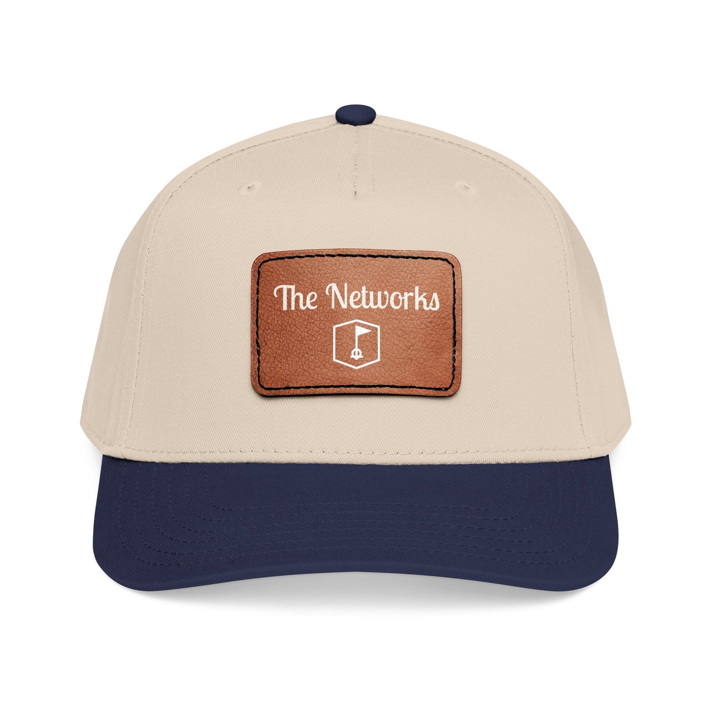 Copy of Mid Profile Baseball Cap with Leather Patch (Rectangle)