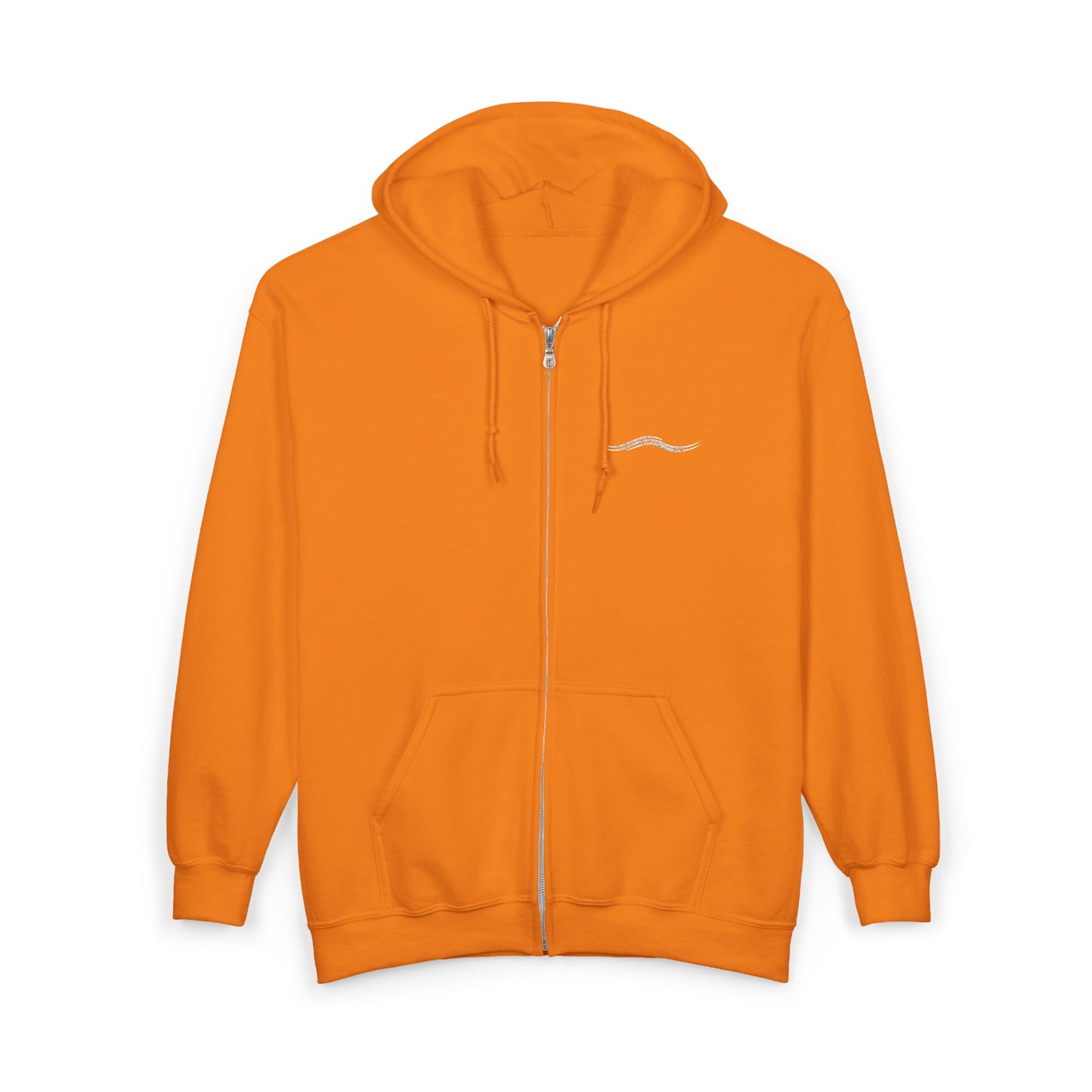 Minimal Wave Zip Hoodie — Subtle Coastal Graphic Full-Zip Sweatshirt