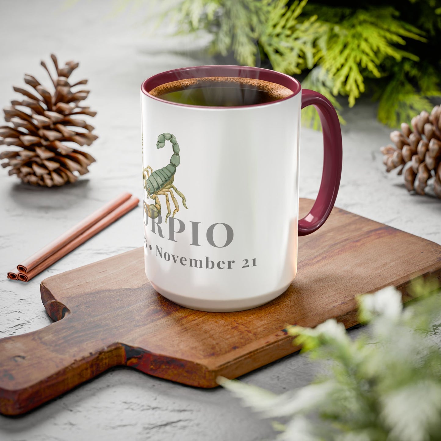Scorpio Zodiac Mug - October 23 - November 21 Astrology Coffee Cup - Scorpion Zodiac Sign Mug - 15 oz.