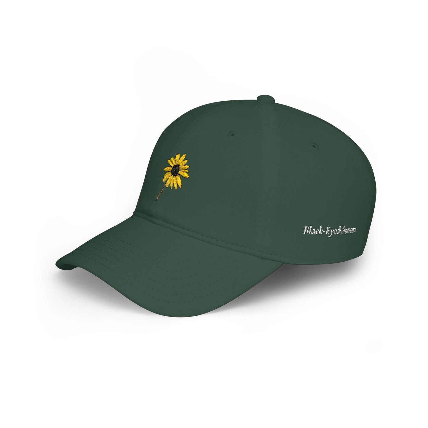 Black-Eyed Susan Mom Cap — Low Profile Baseball Hat with Embroidered flower
