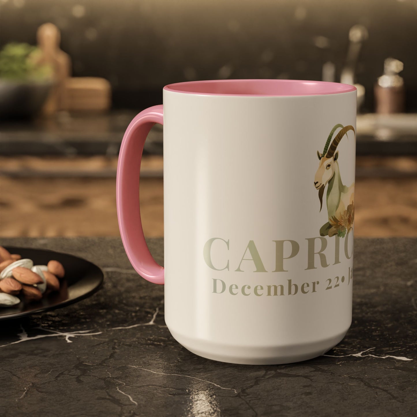 Capricorn Zodiac Mug - December 22- January 19 Astrology Coffee Cup - The Goat  Zodiac Sign Mug - 15 oz.