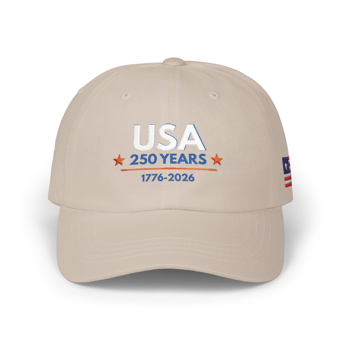 USA 250 Years Embroidered Classic Dad Cap | 1776–2026 Patriotic Anniversary Hat