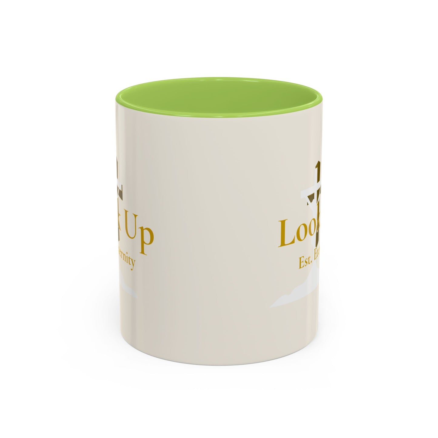 Look Up Est. Eternity Accent Coffee Mug with Cross – 11 oz & 15 oz