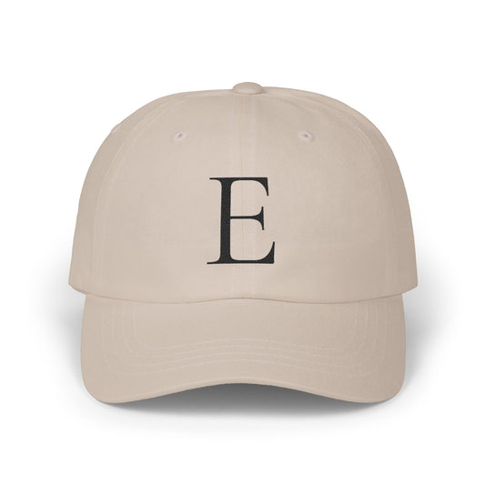 Wear My Story Embroidered Initial Hat - Letter E on the Classic Dad Cap