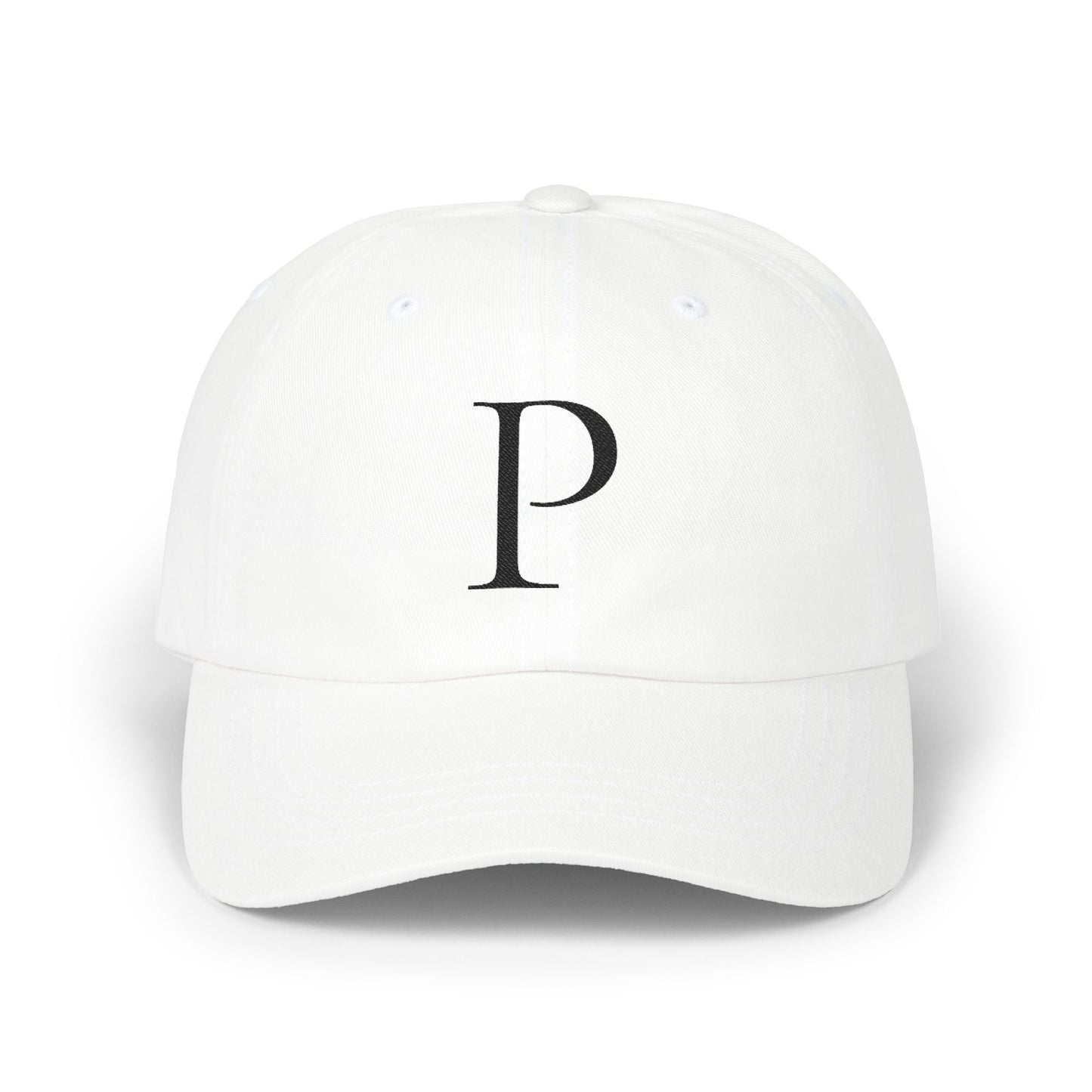 Wear My Story Embroidered Initial Hat - Letter P on the Classic Dad Cap
