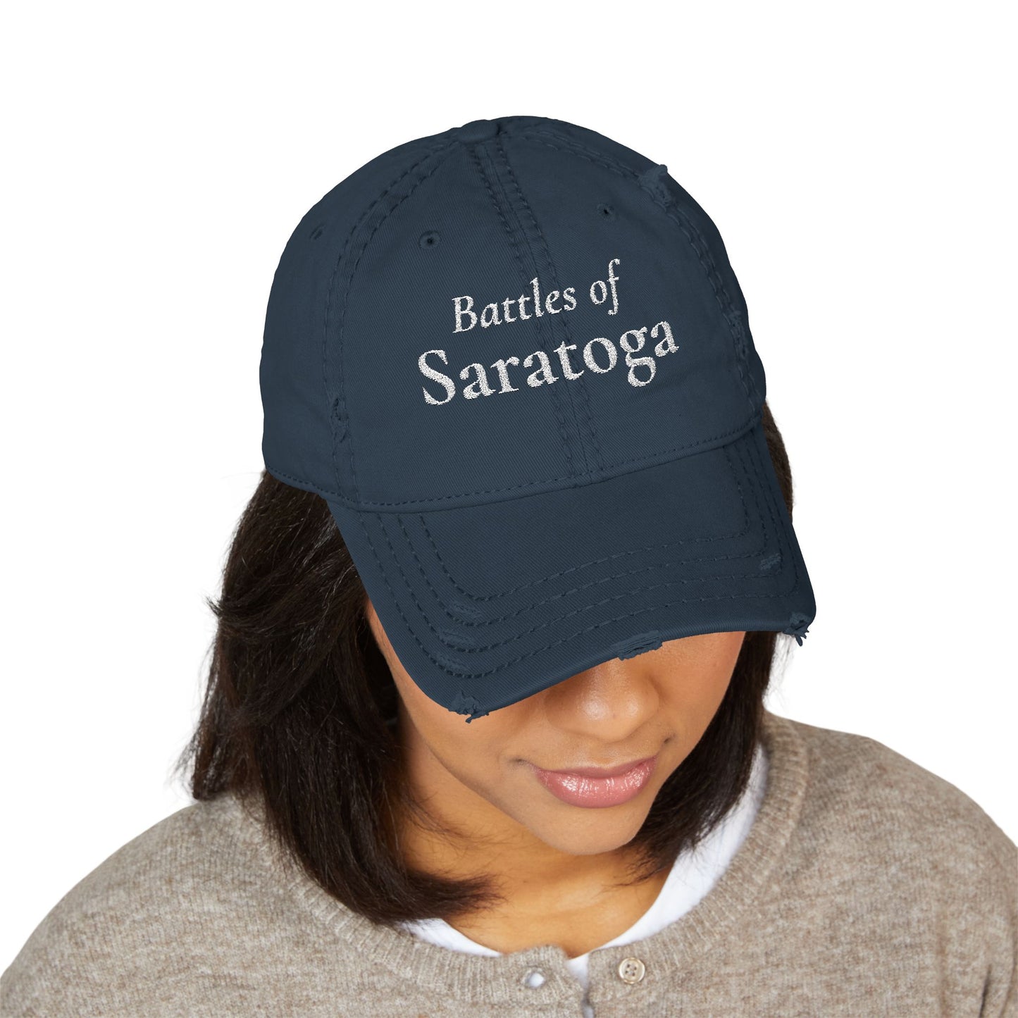 Distressed Embroidered Dad Hat — Battles of Saratoga 250th Anniversary