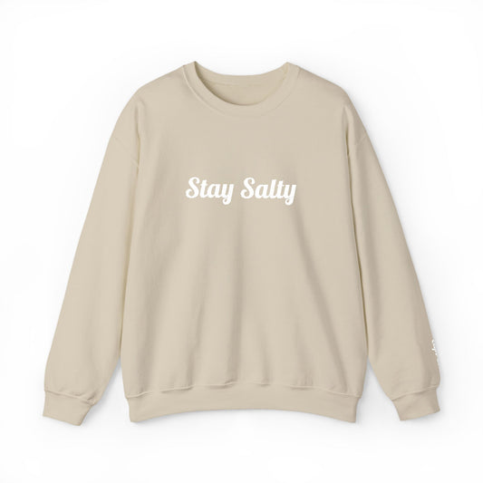Personalize Embroidered crewneck Sweatshirt — Use your own words on front and left sleeve