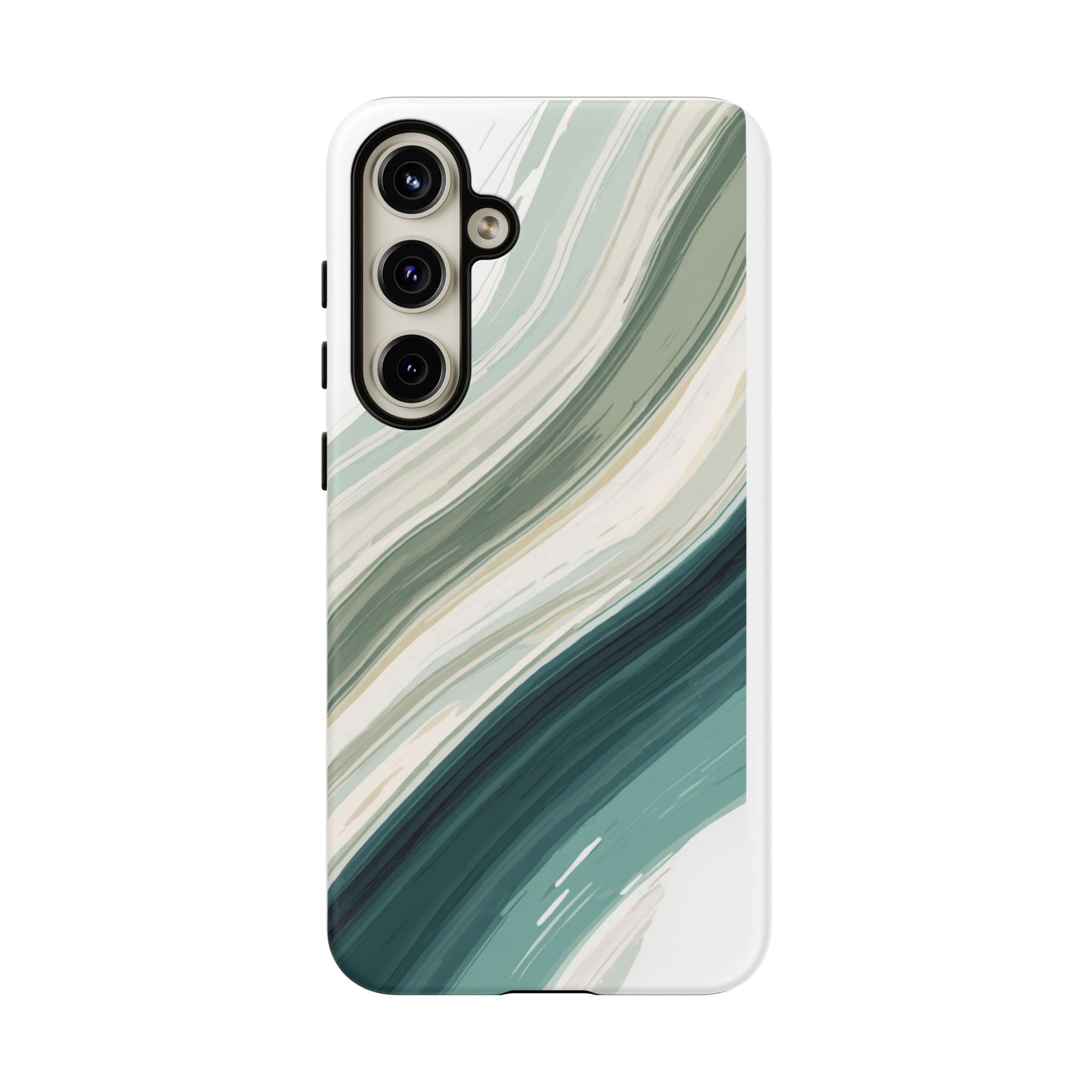 Sea Glass Drift Phone Case – Coastal Abstract Ocean Waves iPhone Case | Sage Green Minimalist Protective Cover
