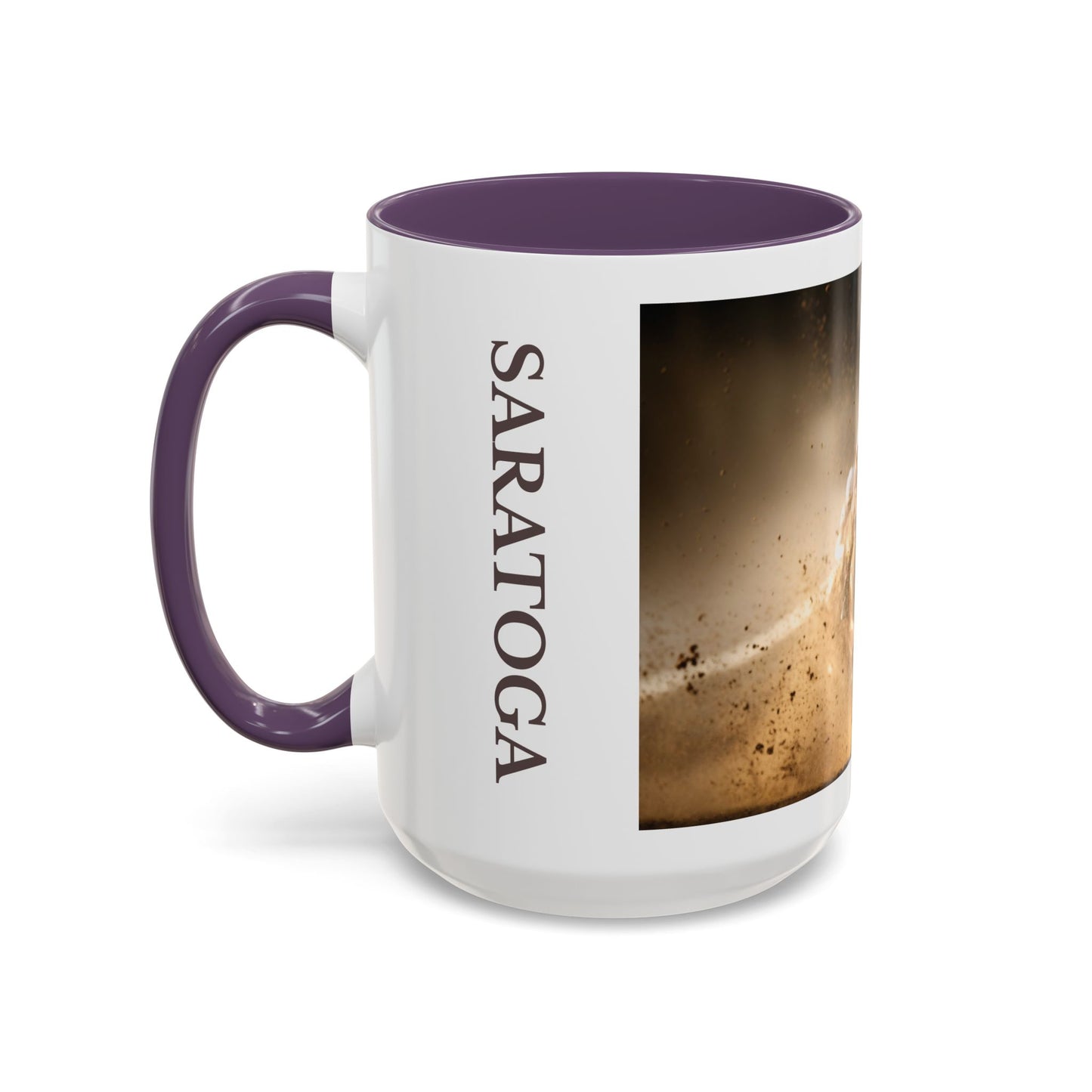 Horse-Inspired Saratoga Coffee Mug, Equestrian Town-Inspired Accent Coffee Mug, 15oz
