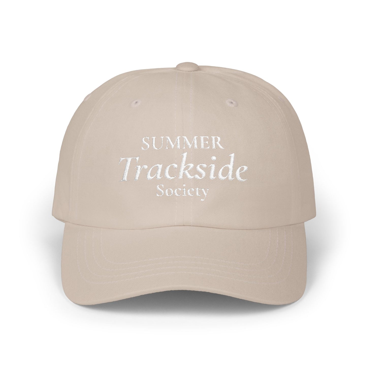 Trackside Society Classic Dad Cap — "Summer Trackside Society" Embroidered Baseball Hat