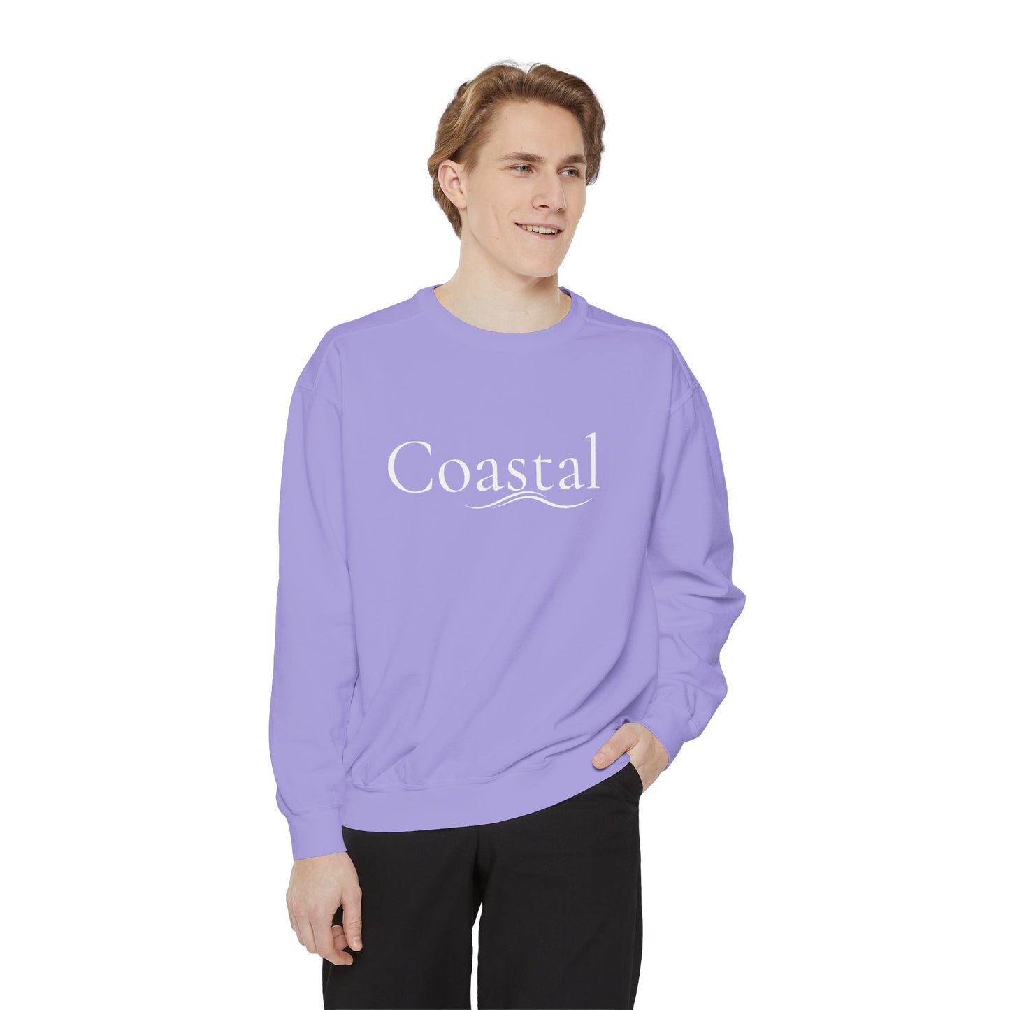 Beach Graphic Sweatshirt — Retro Wave Script Pullover
