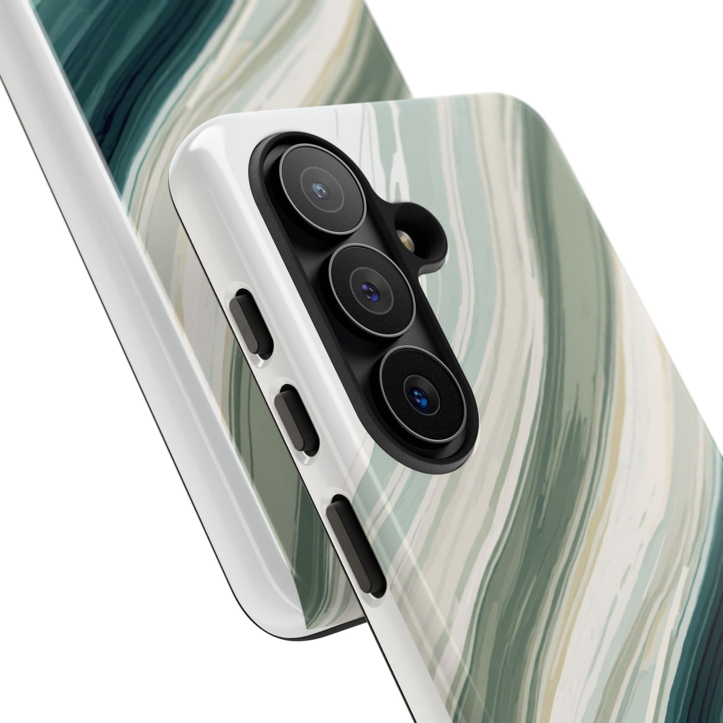 Sea Glass Drift Phone Case – Coastal Abstract Ocean Waves iPhone Case | Sage Green Minimalist Protective Cover