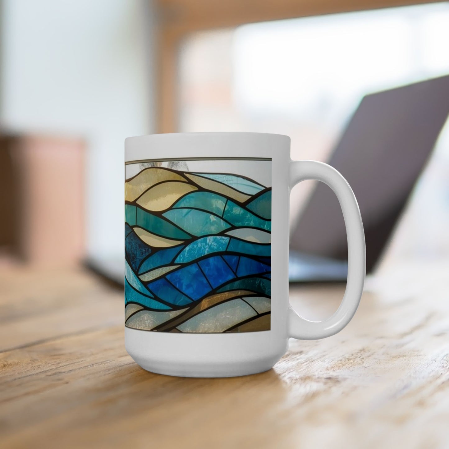 Sea Glass Wave Mosaic Mug – 11oz/15oz