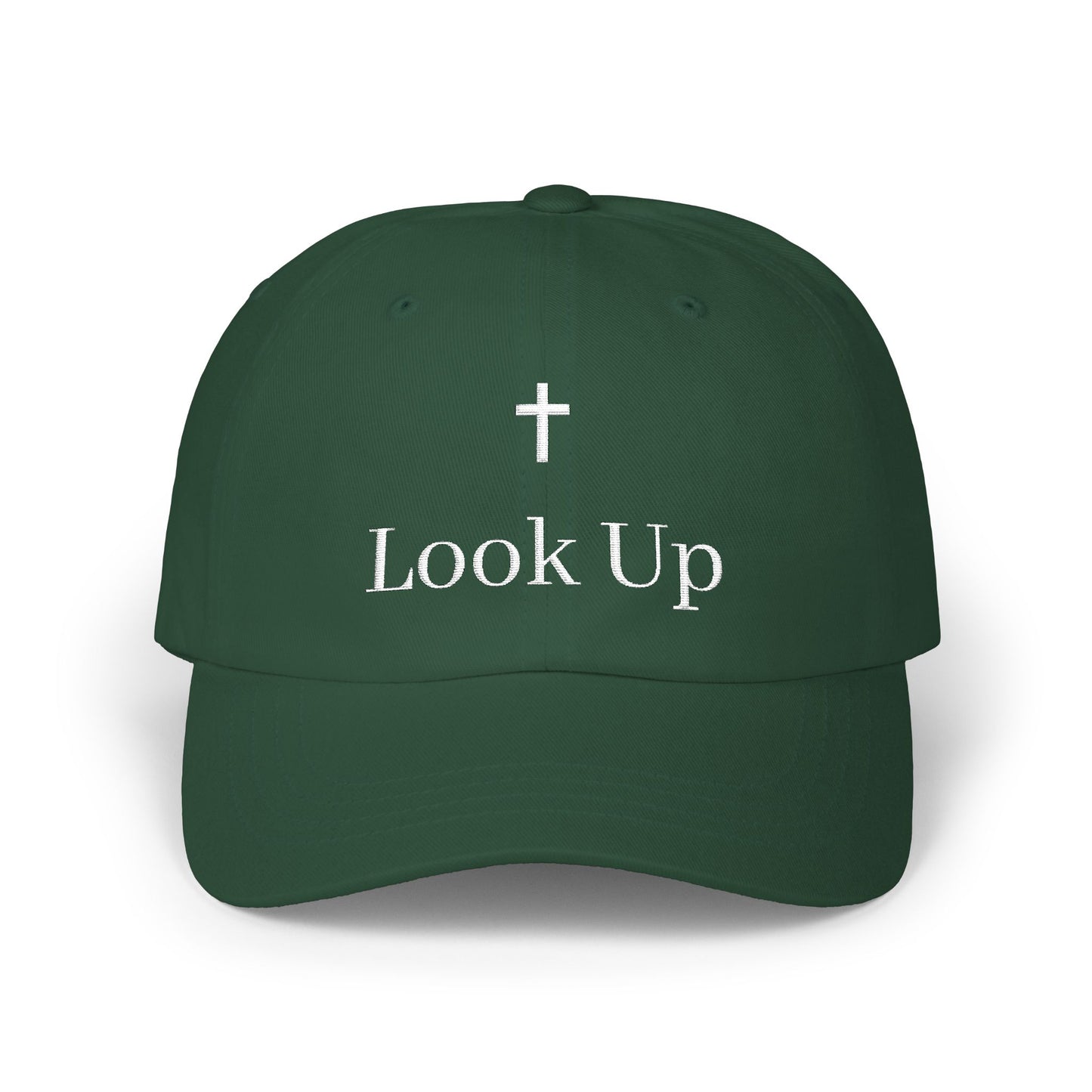 Look Up Cross embroidered Dad Hat-Inspirational Vintage Faith Cap