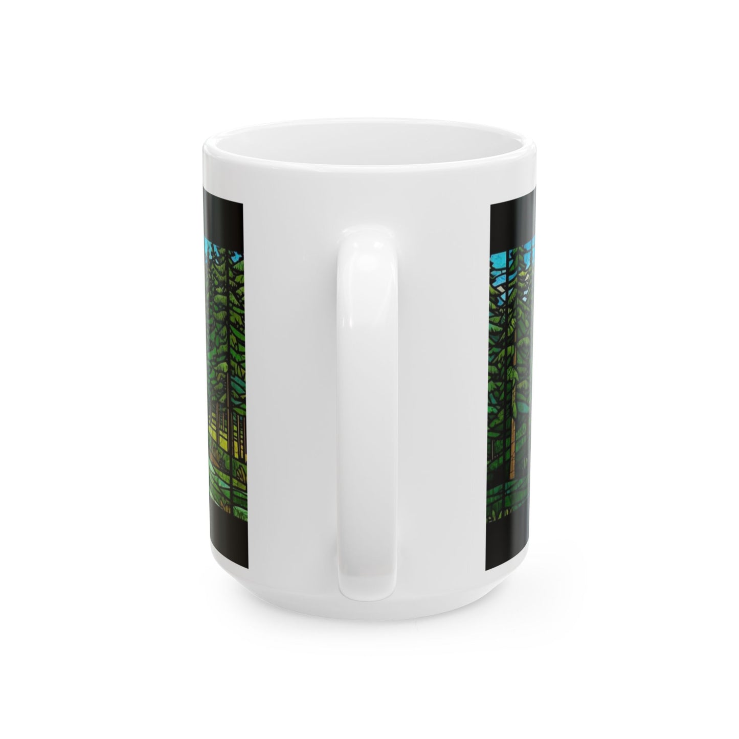 Stained Glass Forest Pine Mug – 11oz/15oz