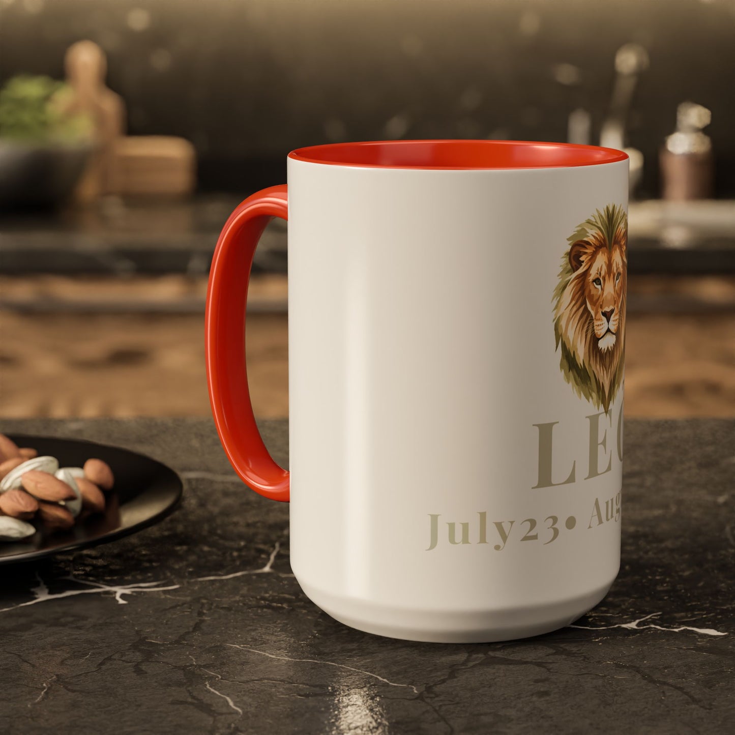 Leo Zodiac Mug - July 23 - August 22 Astrology Coffee Cup - Lion Zodiac Sign Mug - 15 oz.