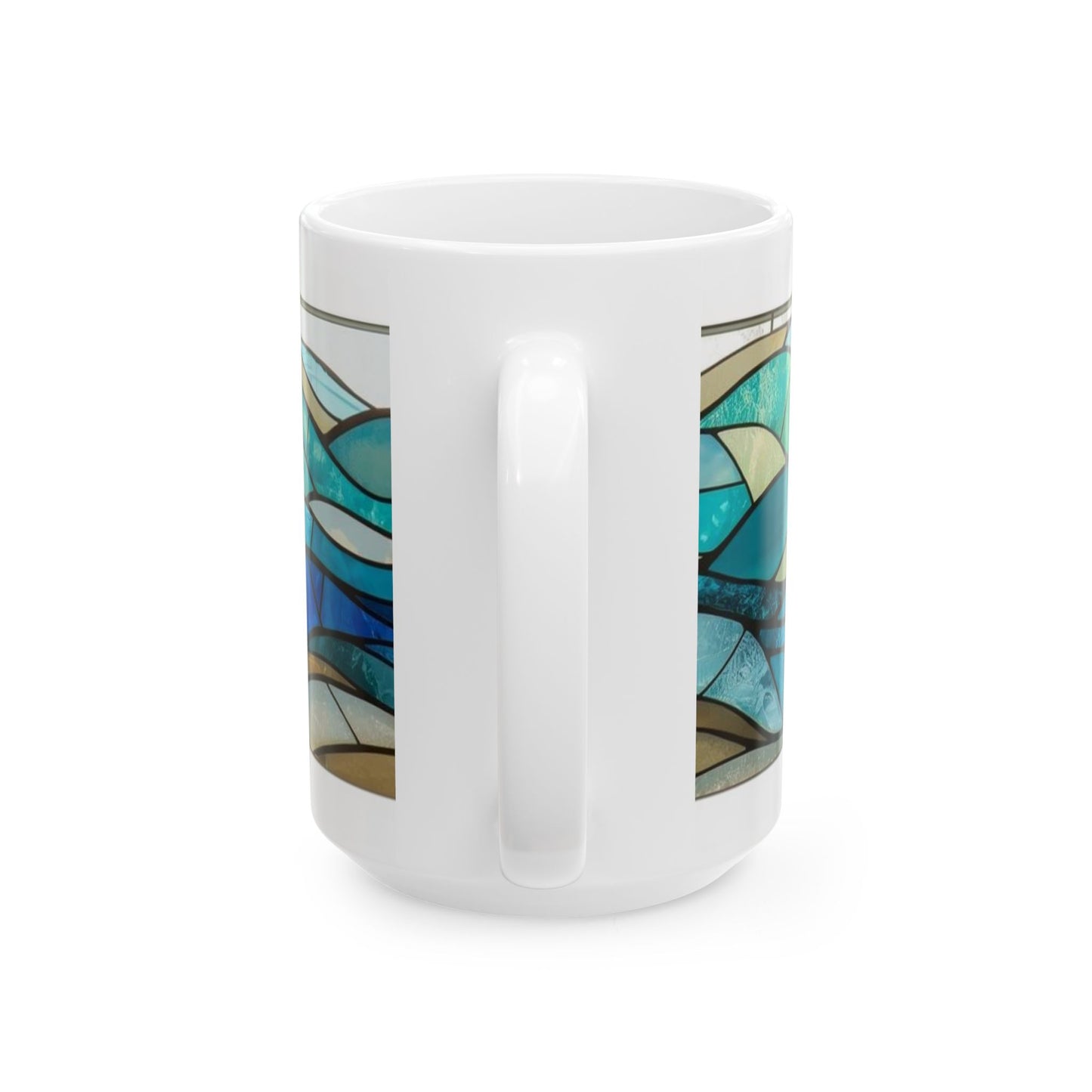Sea Glass Wave Mosaic Mug – 11oz/15oz