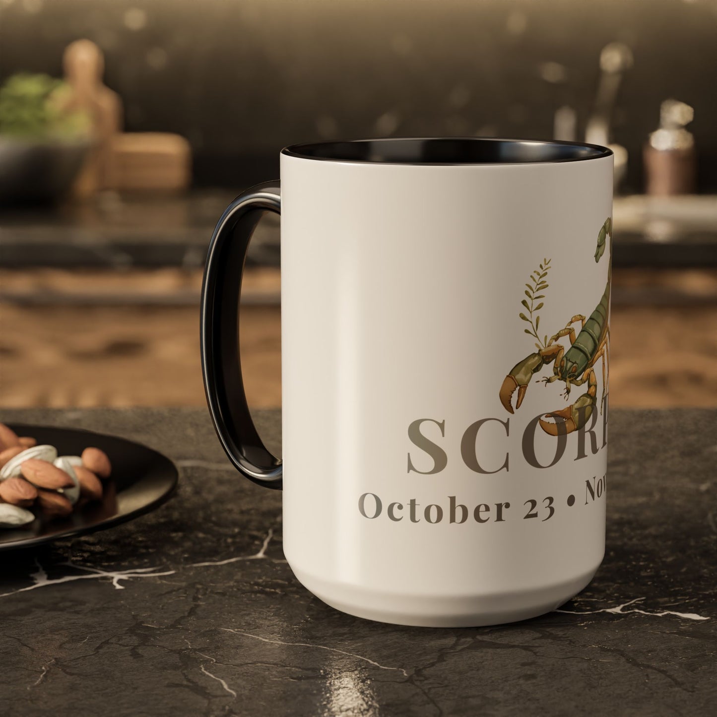Scorpio Zodiac Mug - October 23 - November 21 Astrology Coffee Cup - Scorpion Zodiac Sign Mug - 15 oz.