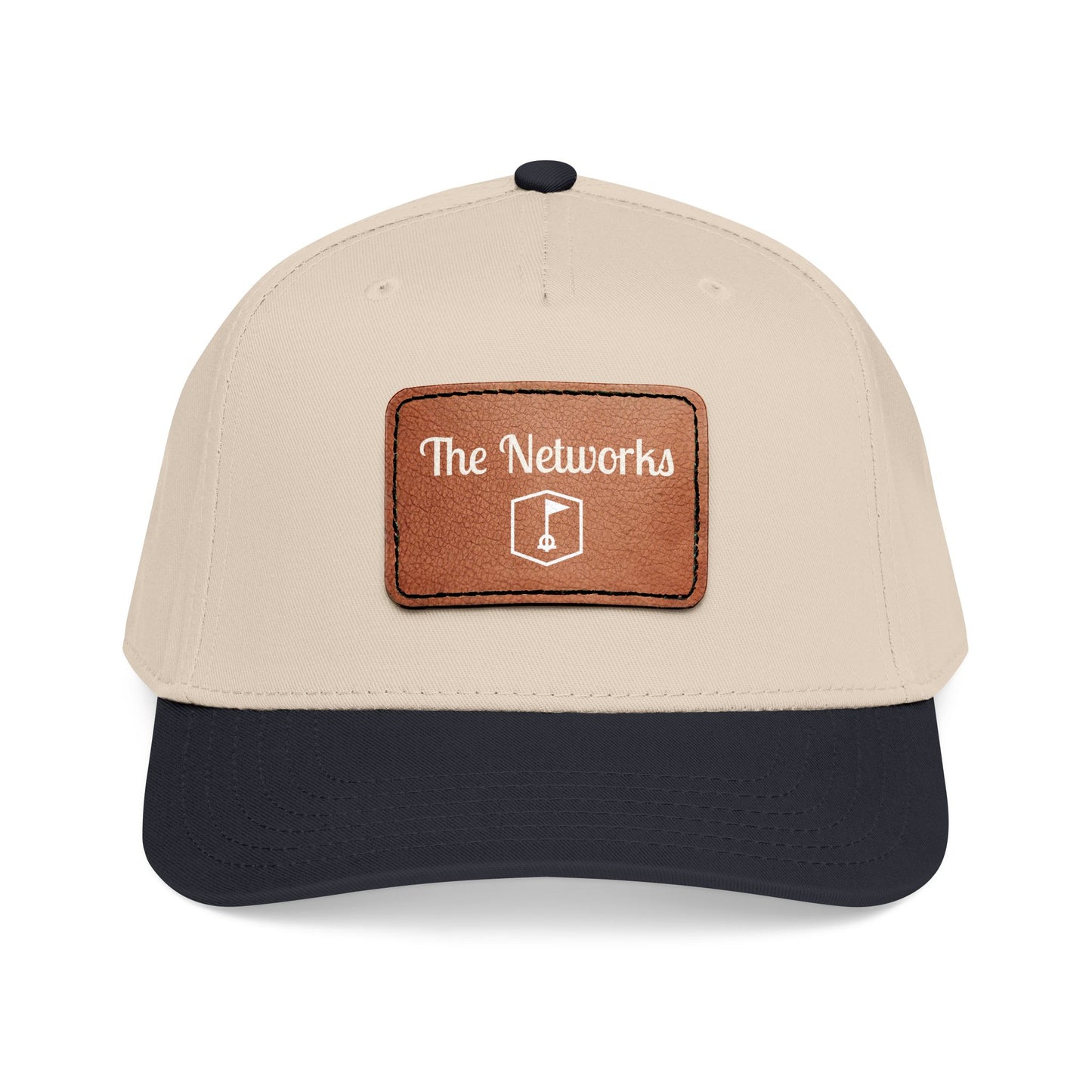 Copy of Mid Profile Baseball Cap with Leather Patch (Rectangle)