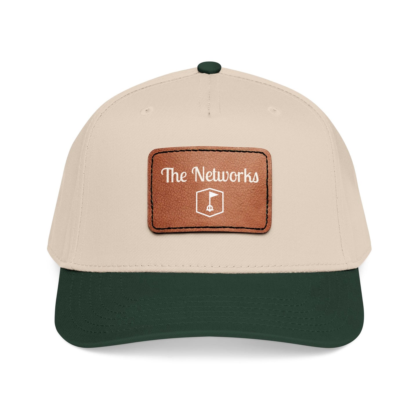 Copy of Mid Profile Baseball Cap with Leather Patch (Rectangle)
