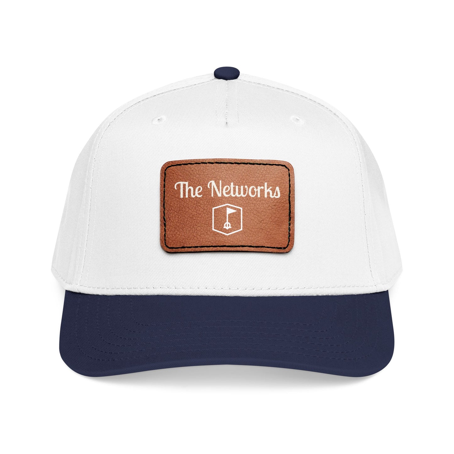 Copy of Mid Profile Baseball Cap with Leather Patch (Rectangle)